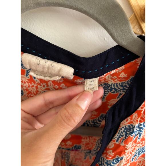 Anthropologie Top Women's 4 Vanessa Virginia Honore Tiger Popover Blouse - Picture 7 of 10